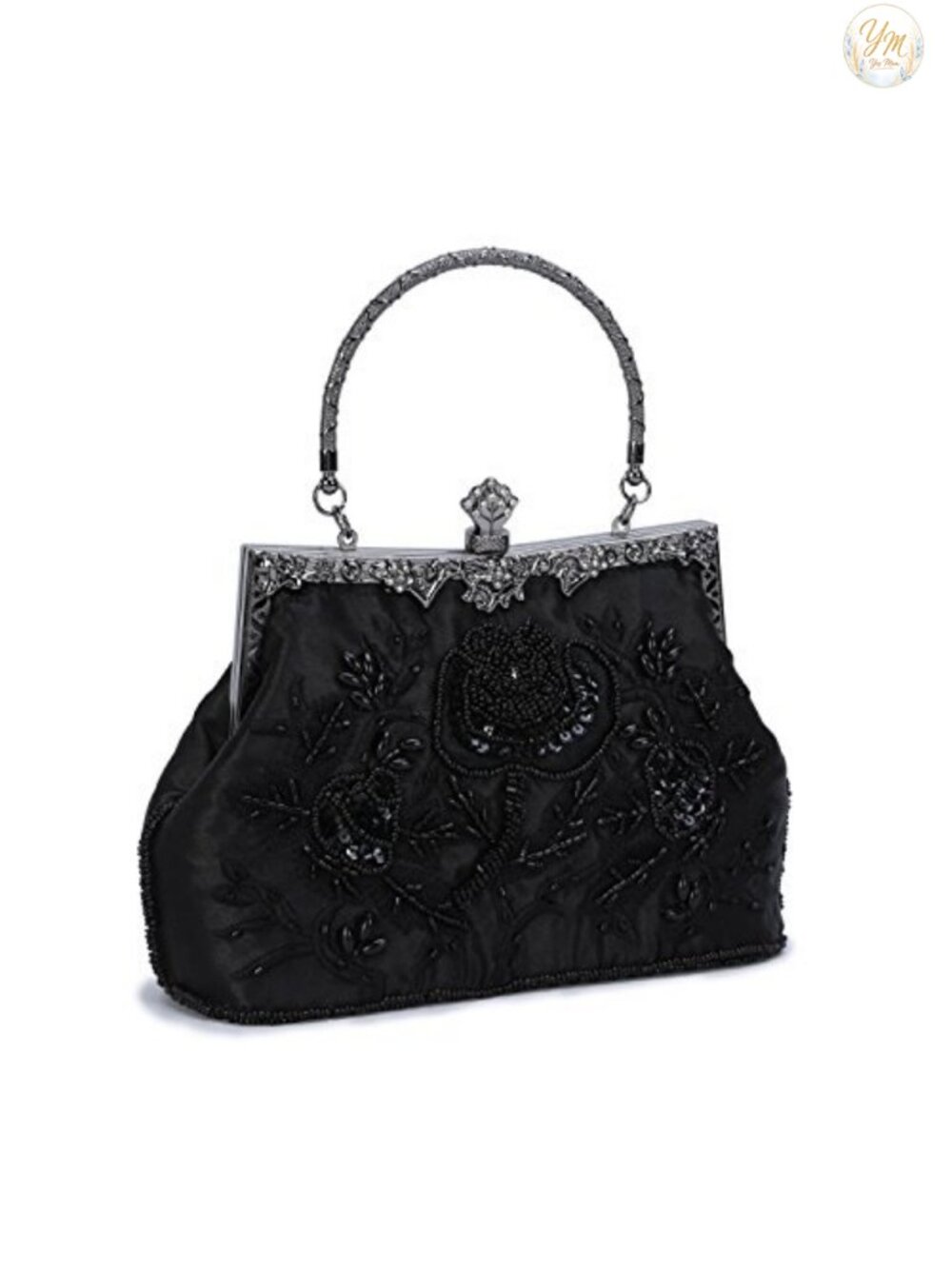 1920s Vintage Beaded Sequin Evening Clutch Chain Crossbody Formal